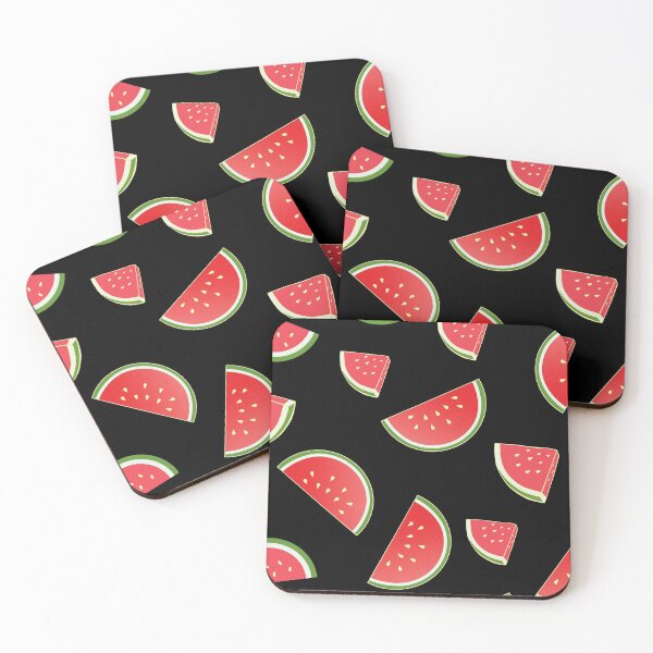 Item preview, Watermelon Slice Pattern on Black designed and sold by ArtDesignRemix.