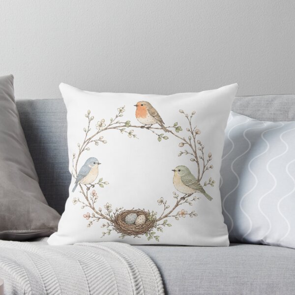 Item preview, Spring Bird Nest Wreath designed and sold by GenesixDesign.