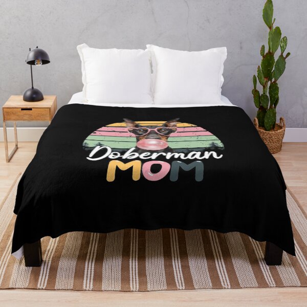 Item preview, Doberman MOM Bubble Gum Retro Sunset Dog designed and sold by OlyvieArt.
