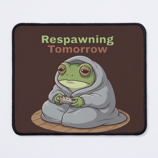 Item preview, Cozy Gamer Frog – “Respawning Tomorrow” designed and sold by ChaosNest.