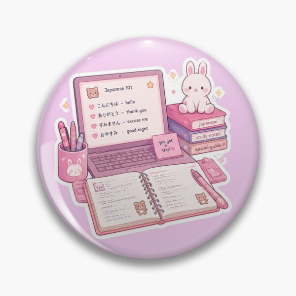 Item preview, Kawaii Japanese Study Desk Setup designed and sold by Christiana-Art.