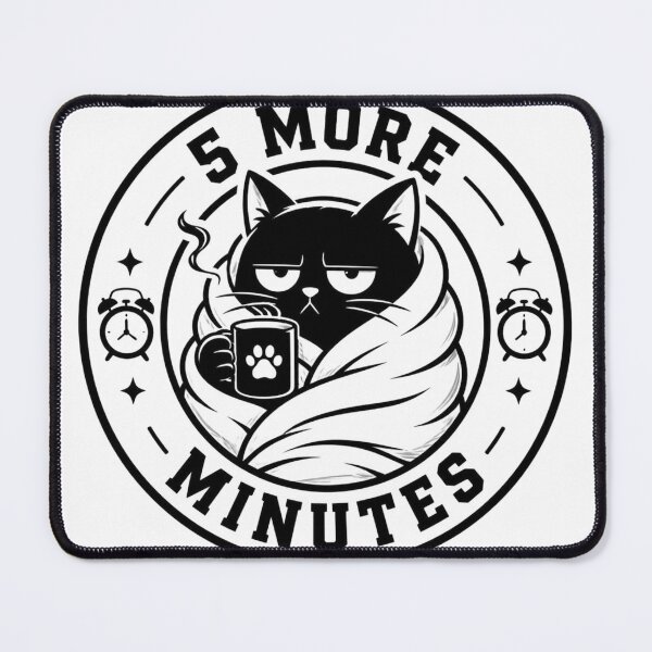 Item preview, 5 More Minutes Bedtime Grumpy Cat designed and sold by Zenvique Art.
