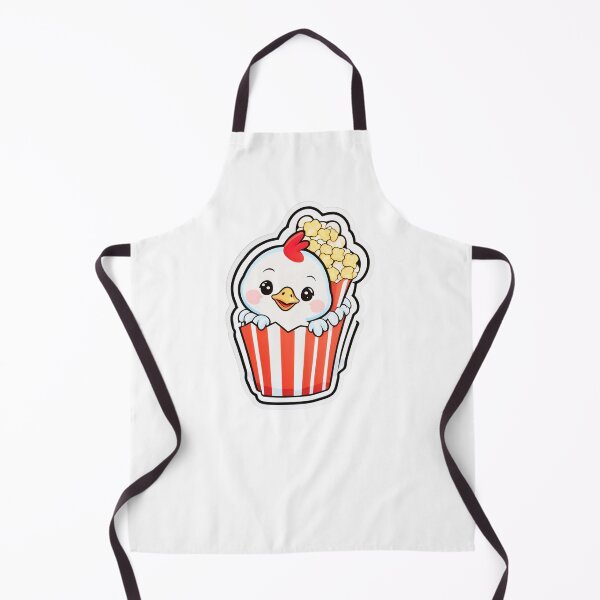 Item preview, Kawaii Movie Night Chick – Cute Chicken in Popcorn Bucket Sticker designed and sold by Madhav Creations Studio.