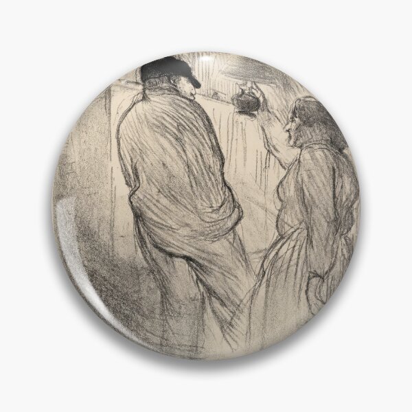 Item preview, At the Théâtre Libre Antoine in L’Inquiétude by Henri de Toulouse-Lautrec | Moody Parisian Theatre Lithograph designed and sold by artofuniverse.