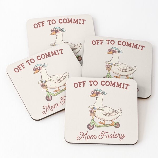 Item preview, Off To Commit Mom Foolery, Mama Goose, Funny Goose Scooter, First Mother's Day designed and sold by toongstudio.