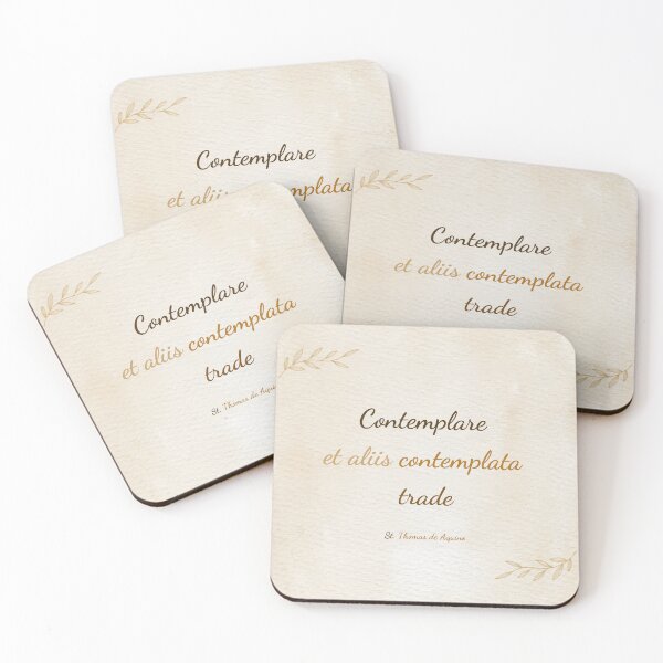 Item preview, Contemplate and Give to Others - St. Thomas Aquinas Saint Quote Art designed and sold by Très Joli Brothers.