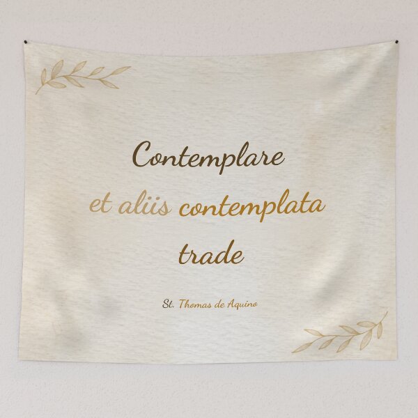Item preview, Contemplate and Give to Others - St. Thomas Aquinas Saint Quote Art designed and sold by Très Joli Brothers.