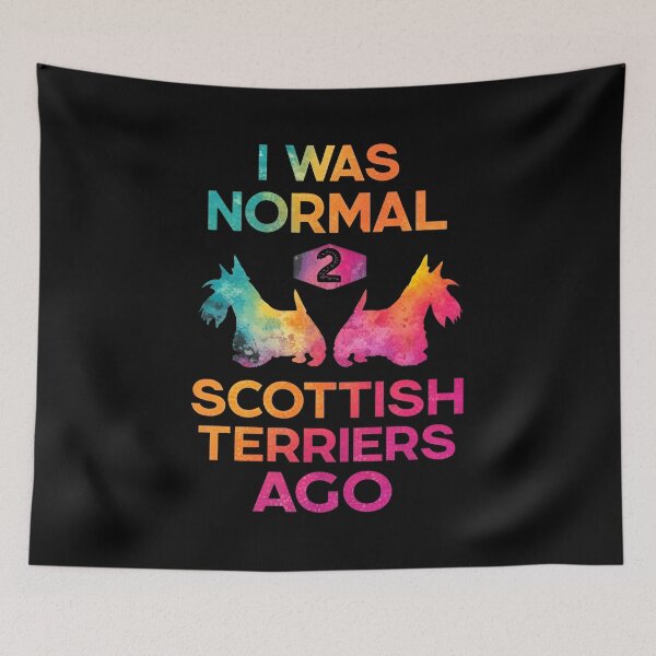 Item preview, I Was Normal 2 Scottish Terriers Ago T-Shirt designed and sold by OlyvieArt.
