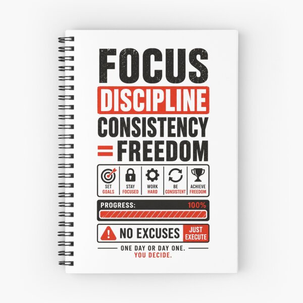 Item preview, Focus Discipline Consistency Freedom - No Excuses Motivation Design designed and sold by DomKo10.