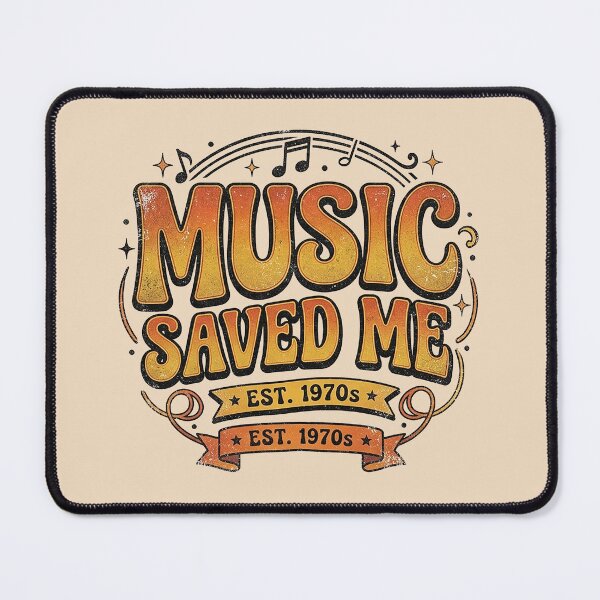 Item preview, Music Saved Me - Vintage 70s Retro Cassette Tape Design designed and sold by Style-InkPulse.