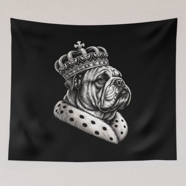 Item preview, King Bulldog Majestic Crown Royal Pet Art designed and sold by OlyvieArt.