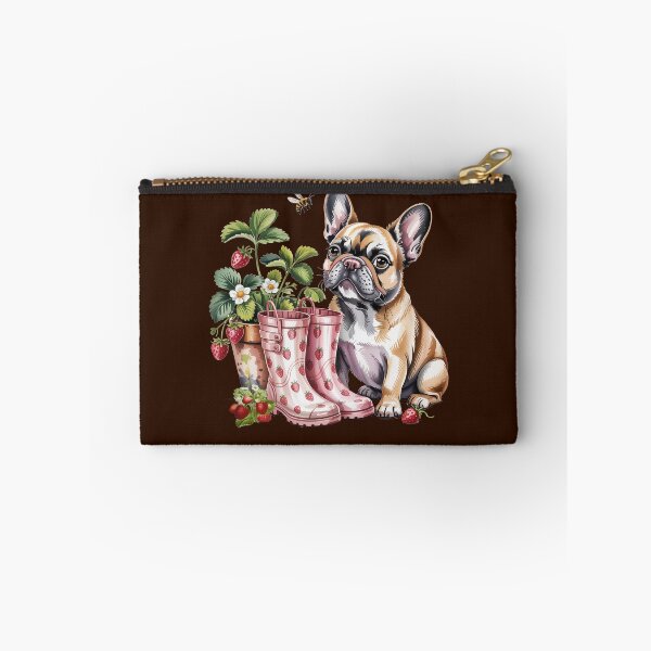 Item preview, French Bulldog Strawberry Garden Cottagecore | Cute Frenchie Rain Boots Bee Design | Dog Lover Gift designed and sold by Cute & Sassy Custom Gifting Boutiques.