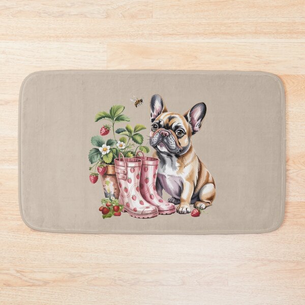 Item preview, French Bulldog Strawberry Garden Cottagecore | Cute Frenchie Rain Boots Bee Design | Dog Lover Gift designed and sold by tamdevo1.