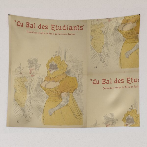 Item preview, Au Bal Des Etudiants by Henri de Toulouse-Lautrec | Vintage Paris Poster Art Print designed and sold by artofuniverse.