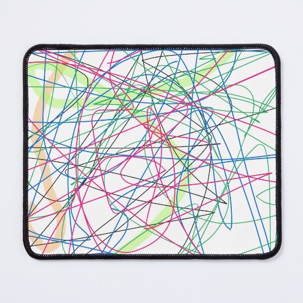 Item preview, Neon Chaos Abstract Scribble Art - Modern Colorful Graffiti Lines designed and sold by KostekArtShop.