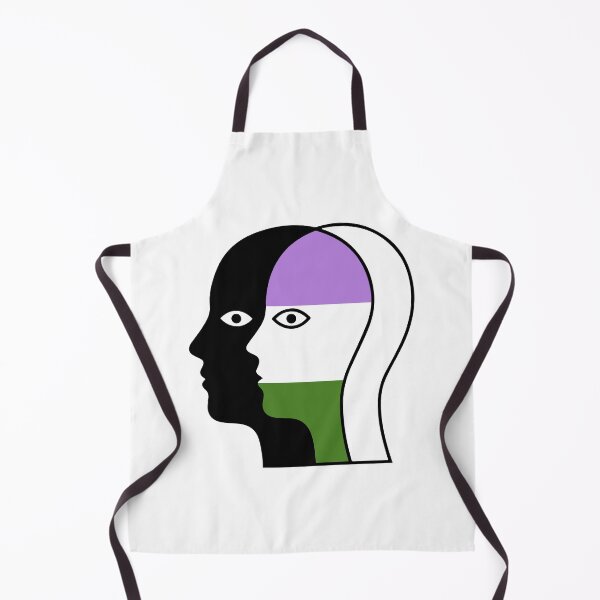 Item preview, Overlapping Faces Genderqueer Pride Flag - Silhouette Profile Art designed and sold by Cannaxes Studio.