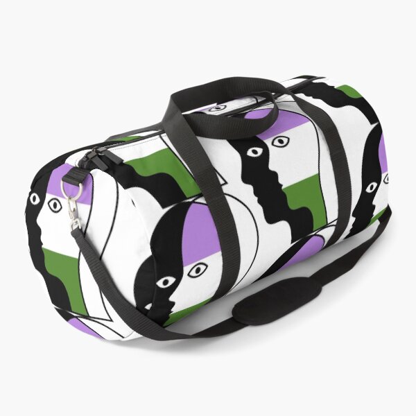 Item preview, Overlapping Faces Genderqueer Pride Flag - Silhouette Profile Art designed and sold by Cannaxes Studio.