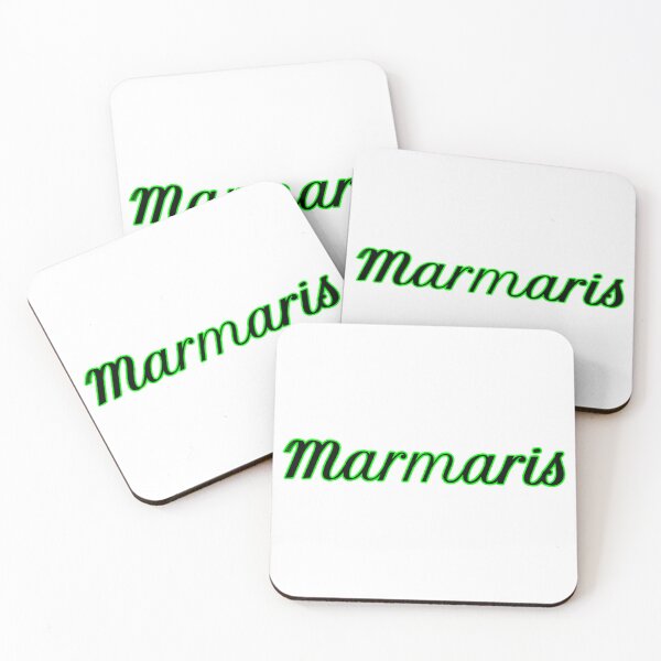 Item preview, Marmaris Turkey Neon Green Typography Script Art designed and sold by PixelParinda.