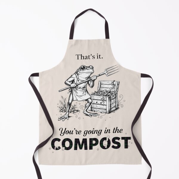 Item preview, You're Going In The Compost, Frog Gardener, Plant Lover Gift, Garden Humor  designed and sold by toongstudio.