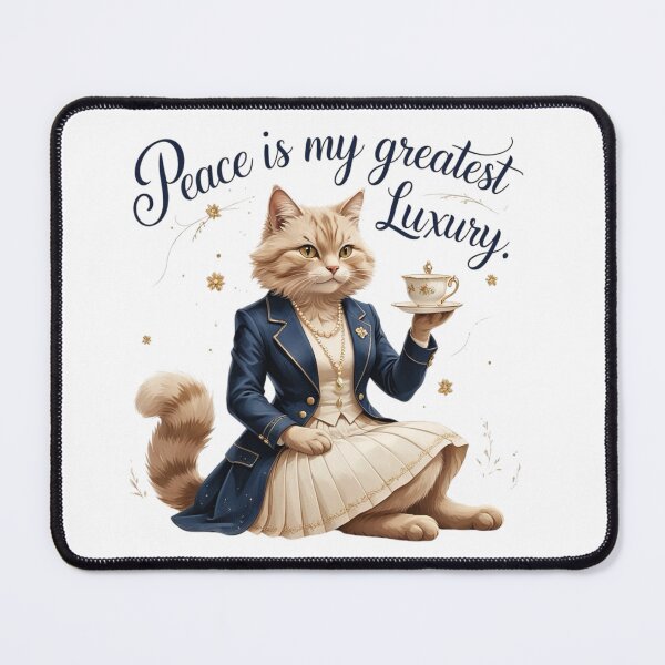 Item preview, Peace Is My Greatest Luxury Preppy Cat Old Money Aesthetic designed and sold by AQUILAKREO.