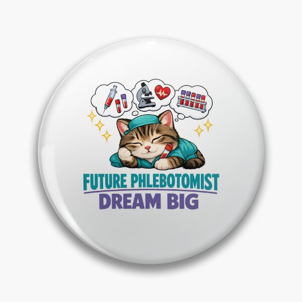 Item preview, Cute Sleeping Tabby Cat Future Phlebotomist Dream Big Medical Lab Student National Phlebotomist Recognition Week Design designed and sold by ClinicalHubs.