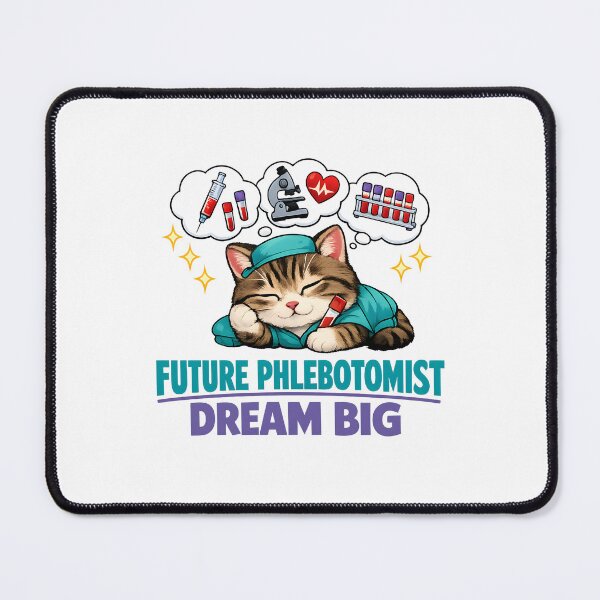 Item preview, Cute Sleeping Tabby Cat Future Phlebotomist Dream Big Medical Lab Student National Phlebotomist Recognition Week Design designed and sold by ClinicalHubs.