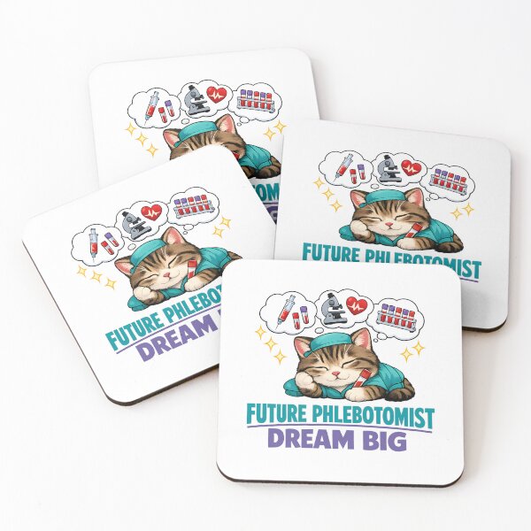 Item preview, Cute Sleeping Tabby Cat Future Phlebotomist Dream Big Medical Lab Student National Phlebotomist Recognition Week Design designed and sold by ClinicalHubs.