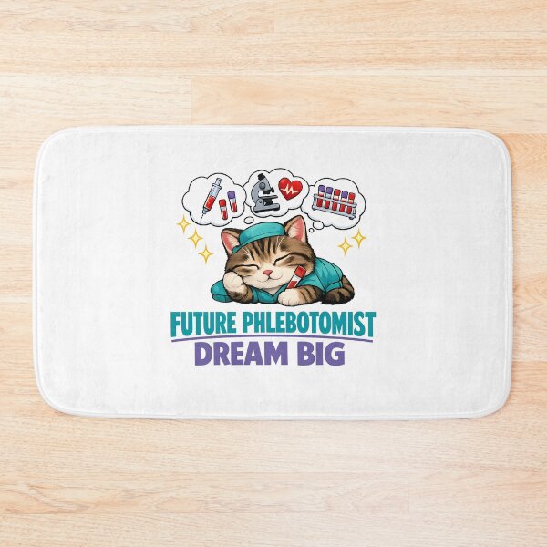 Item preview, Cute Sleeping Tabby Cat Future Phlebotomist Dream Big Medical Lab Student National Phlebotomist Recognition Week Design designed and sold by ClinicalHubs.