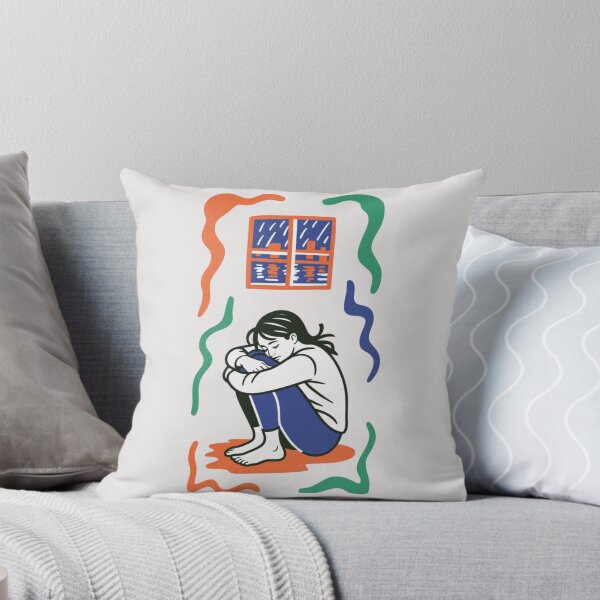 Item preview, A young woman hugging her knees designed and sold by 123ks.