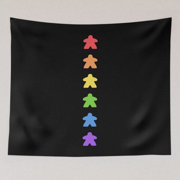 Item preview, Rainbow Board Game Meeples - Meeple Board Games Addict designed and sold by pixeptional.