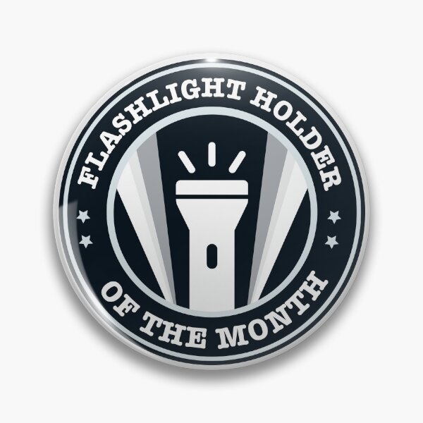 Item preview, Flashlight Holder of the Month Tradesman Construction Badge designed and sold by Pinecone Place.