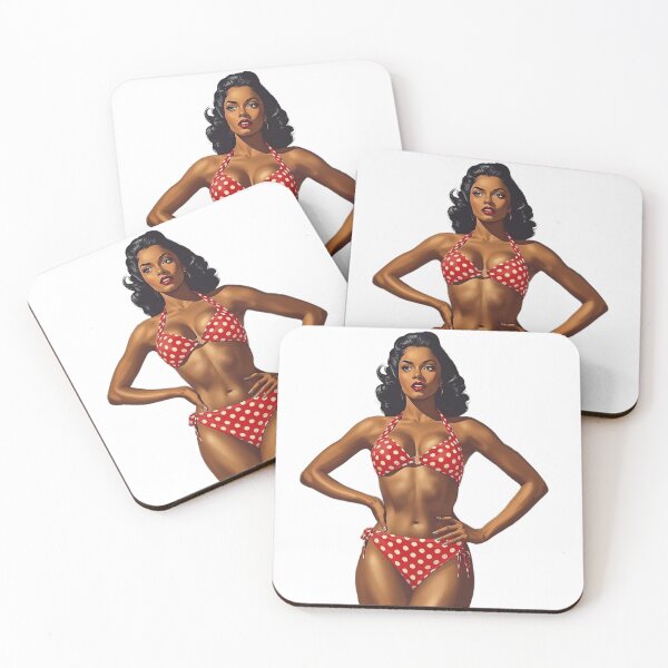 Item preview, Vintage 1950s Polka Dot Pin-Up Girl – Retro Aesthetic Art designed and sold by MissSaylor.
