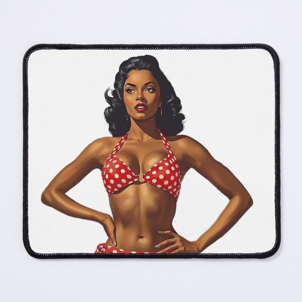 Item preview, Vintage 1950s Polka Dot Pin-Up Girl – Retro Aesthetic Art designed and sold by MissSaylor.