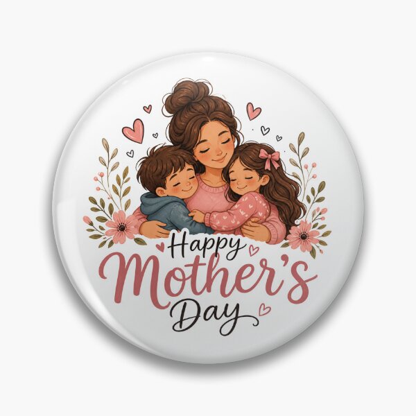 Item preview, Mother’s Day Sticker – Mom with Two Children Cute Family Love Design designed and sold by ֍ NishlaArts ֍.