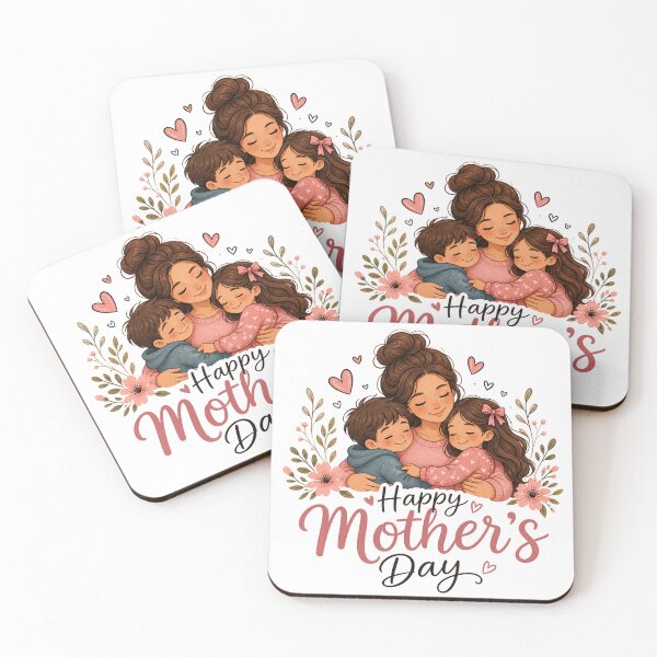 Item preview, Mother’s Day Sticker – Mom with Two Children Cute Family Love Design designed and sold by ֍ NishlaArts ֍.