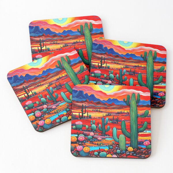 Item preview, The Desert flowering at sunset designed and sold by George Hutton Hunter.