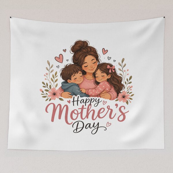Item preview, Mother’s Day Sticker – Mom with Two Children Cute Family Love Design designed and sold by ֍ NishlaArts ֍.