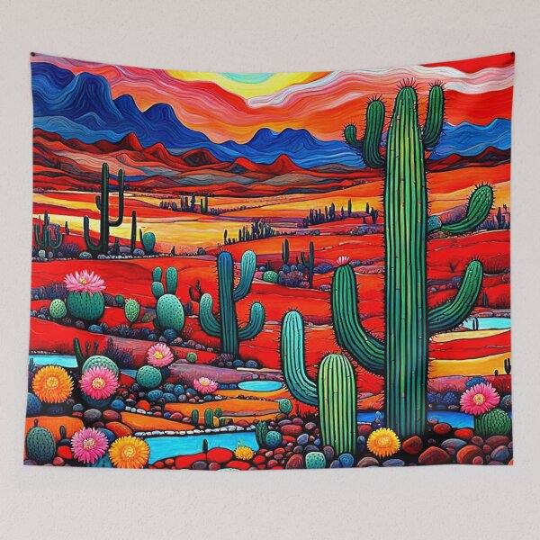 Item preview, The Desert flowering at sunset designed and sold by George Hutton Hunter.