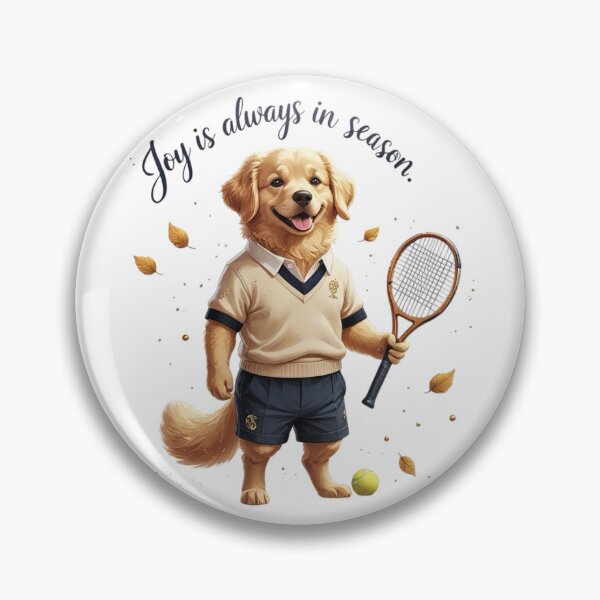 Item preview, Joy Is Always In Season Preppy Tennis Golden Retriever designed and sold by AQUILAKREO.