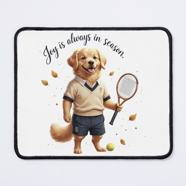 Item preview, Joy Is Always In Season Preppy Tennis Golden Retriever designed and sold by AQUILAKREO.