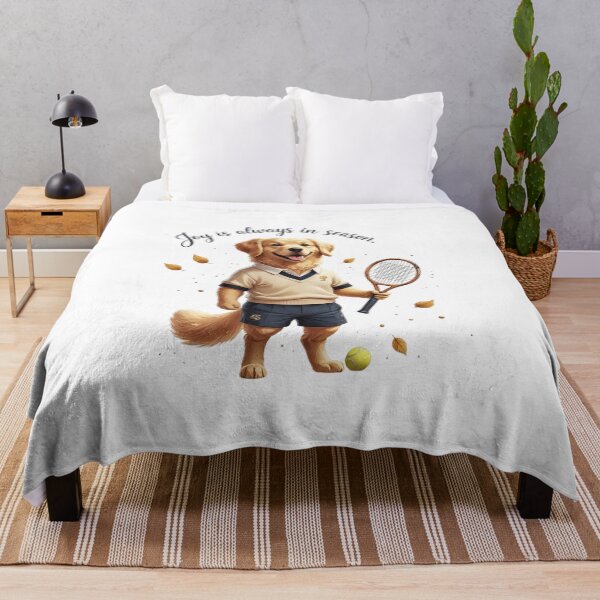 Item preview, Joy Is Always In Season Preppy Tennis Golden Retriever designed and sold by AQUILAKREO.