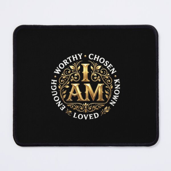 Item preview, ​I AM Enough Worthy Chosen Known Loved - Christian Faith & Positive Affirmation designed and sold by WildPeak Threads.