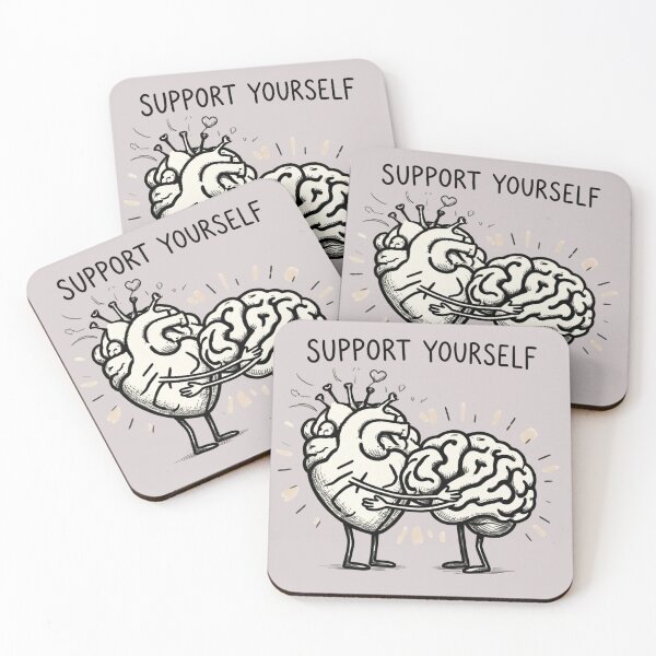 Item preview, Self-Care Brain Hug Illustration designed and sold by sanorastyle.
