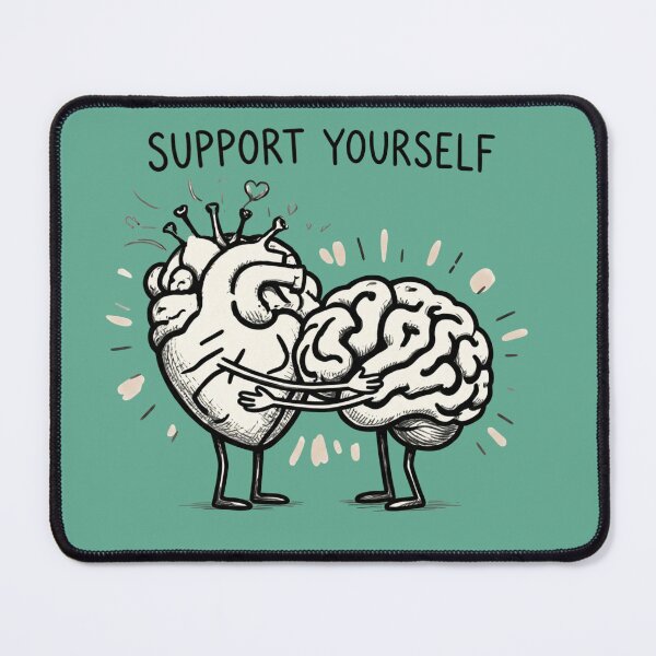 Item preview, Self-Care Brain Hug Illustration designed and sold by sanorastyle.