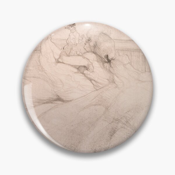 Item preview, Au Lit by Henri de Toulouse-Lautrec | Intimate Post-Impressionist Bedroom Art Poster designed and sold by artofuniverse.