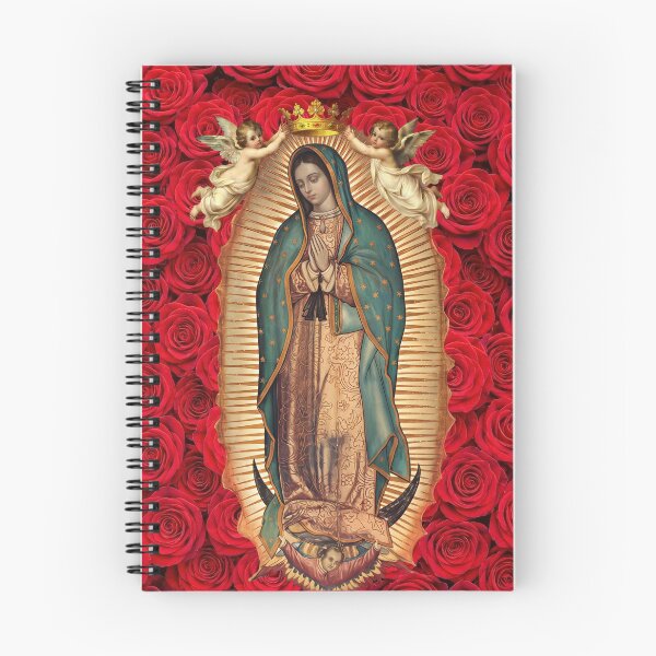 Item preview, Our Lady of Guadalupe Virgin Mary Red Roses Crown & Angels Catholic Saint designed and sold by hispanicworld.