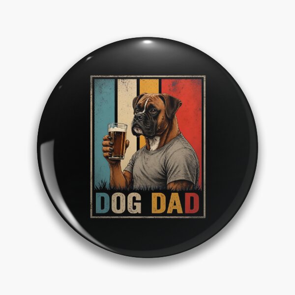 Item preview, Dog Dad Boxer Beer Vintage Retro Tee designed and sold by OlyvieArt.