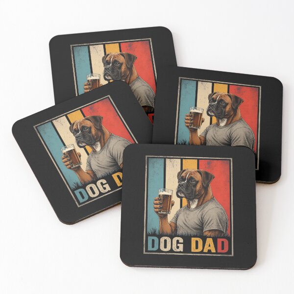 Item preview, Dog Dad Boxer Beer Vintage Retro Tee designed and sold by OlyvieArt.