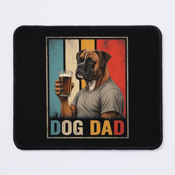 Item preview, Dog Dad Boxer Beer Vintage Retro Tee designed and sold by OlyvieArt.