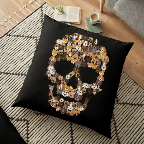 Skull dogs Floor Pillow